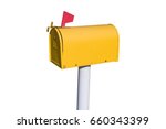 Yellow  Mailbox Isolated On...