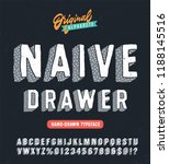 "naive drawer" funny hand drawn ... | Shutterstock .eps vector #1188145516
