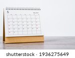 May Calendar 2021 on wooden table background