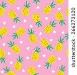 seamless pineapple pattern.... | Shutterstock .eps vector #266273120
