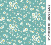 beautiful ditsy floral seamless ... | Shutterstock .eps vector #280191239