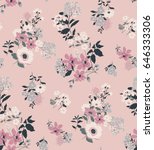 seamless floral pattern in... | Shutterstock .eps vector #646333306