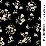 Trendy Seamless Floral Pattern...