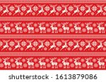 christmas pixel pattern with... | Shutterstock .eps vector #1613879086