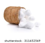 Cotton Wool In Samal Basket On...
