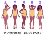 female body shape types   pear  ... | Shutterstock .eps vector #1570319353