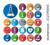 set of science icons | Shutterstock .eps vector #212190043