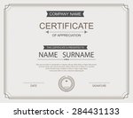 vector certificate template. | Shutterstock .eps vector #284431133