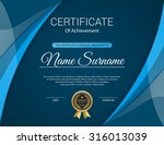 vector certificate template. | Shutterstock .eps vector #316013039