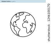 earth icon  world icon  globe... | Shutterstock .eps vector #1246100170