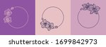 set of orchid flower round... | Shutterstock .eps vector #1699842973