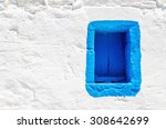 Iconic Blue Wooden Window On...