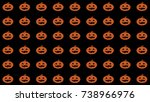 halloween pumpkin background... | Shutterstock . vector #738966976