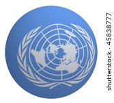 un flag on the ball isolated on ... | Shutterstock . vector #45838777