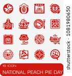 vector national peach pie day... | Shutterstock .eps vector #1081980650