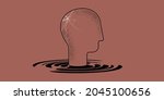 mental illness concept.... | Shutterstock .eps vector #2045100656