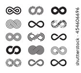 infinity symbol  vector set.... | Shutterstock .eps vector #454606696