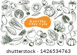 vegetable menu set for healthy... | Shutterstock .eps vector #1426534763