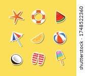 summer stiker design premium... | Shutterstock .eps vector #1748522360