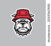 bulldog art design for mascot... | Shutterstock .eps vector #2035562900