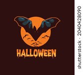 bats fly on halloween night | Shutterstock .eps vector #2040428090