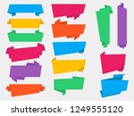flat origami vector banners | Shutterstock .eps vector #1249555120