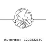 continuous one line drawing.... | Shutterstock .eps vector #1202832850