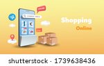 online shopping store on... | Shutterstock .eps vector #1739638436