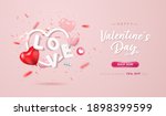 happy valentine's day online... | Shutterstock .eps vector #1898399599