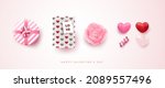 valentine's day sweet elements... | Shutterstock .eps vector #2089557496