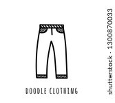 hand drawn doodle clothing icon | Shutterstock .eps vector #1300870033
