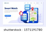 smart watch landing page... | Shutterstock .eps vector #1571191780