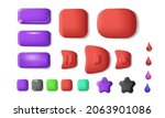 big set of colorful glossy... | Shutterstock .eps vector #2063901086