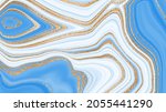 blue marble with gold stripes.... | Shutterstock .eps vector #2055441290