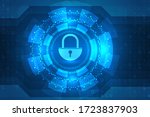 cyber security abstract.... | Shutterstock .eps vector #1723837903