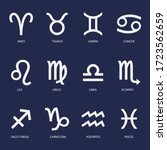 astrological signs vector flat... | Shutterstock .eps vector #1723562659