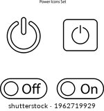 power button icon set isolated... | Shutterstock .eps vector #1962719929