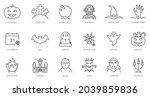 halloween set line icon.... | Shutterstock .eps vector #2039859836