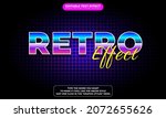 80's retro text effect with... | Shutterstock .eps vector #2072655626