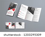 tri fold brochure template in... | Shutterstock .eps vector #1203295309