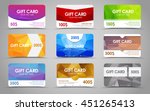 Set Polygonal Gift Cards Of...