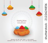 happy holi indian hindu... | Shutterstock .eps vector #2122624856