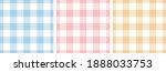gingham pattern set. tartan... | Shutterstock .eps vector #1888033753