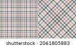 tweed plaid pattern set in grey ... | Shutterstock .eps vector #2061805883