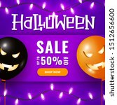 halloween sale banner or party... | Shutterstock .eps vector #1512656600