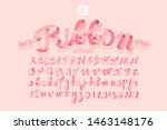 nice pink 3d alphabet. women's... | Shutterstock .eps vector #1463148176