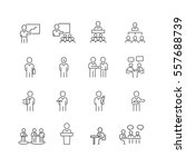 business and people set icons... | Shutterstock .eps vector #557688739