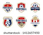 set of soccer logo or football... | Shutterstock .eps vector #1412657450