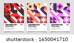 retro geometric abstract... | Shutterstock .eps vector #1650041710