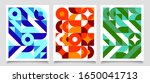 retro geometric abstract... | Shutterstock .eps vector #1650041713